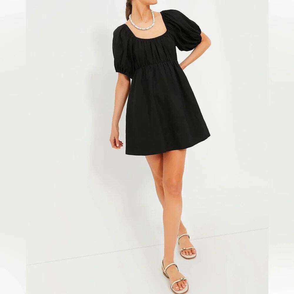 POMANDER PLACE Black Ares Puff Sleeve Dress Size XXL NWT Retail $168 Tuckernuck